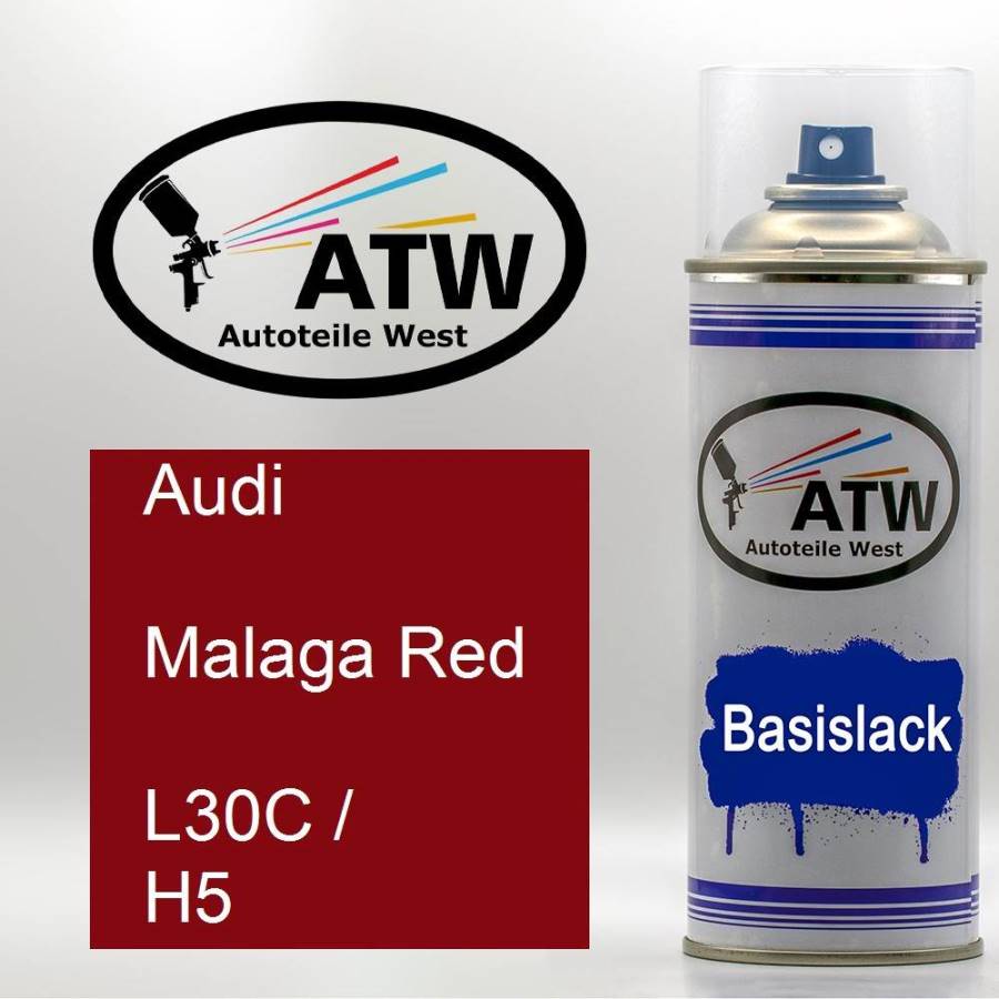 Audi, Malaga Red, L30C / H5: 400ml Sprühdose, von ATW Autoteile West.